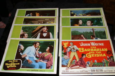 JOHN WAYNE BARBARIAN & THE GEISHA  LOBBY CARDS (SET/8)