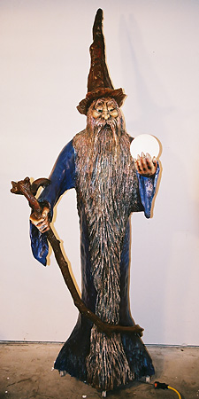 HAND CARVED WIZARD 8 TALL LORD OF THE RINGS